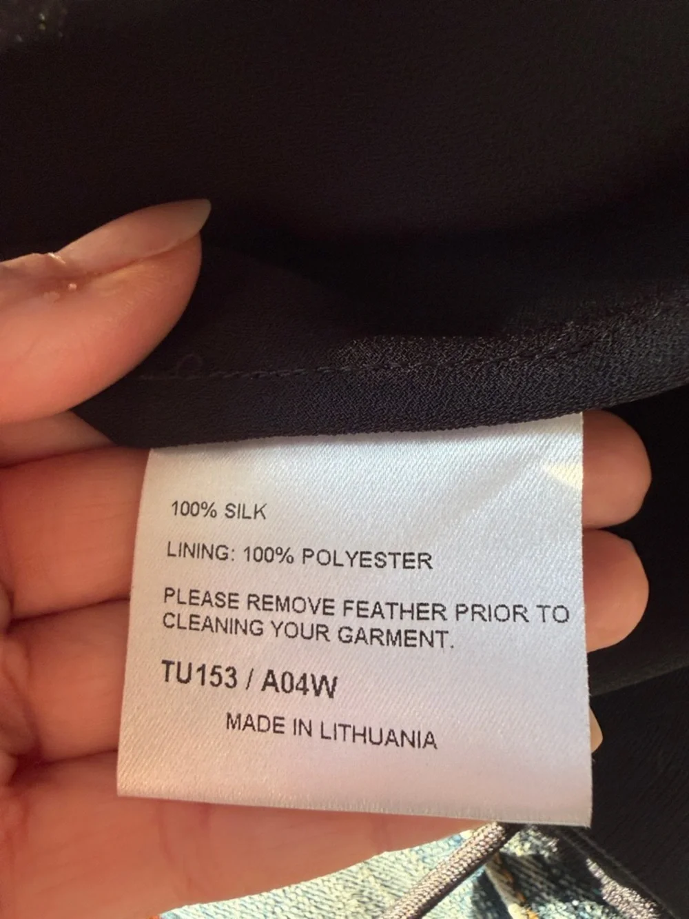 Karen Millen Black Silk Plunge Top - Picture 7 of 7